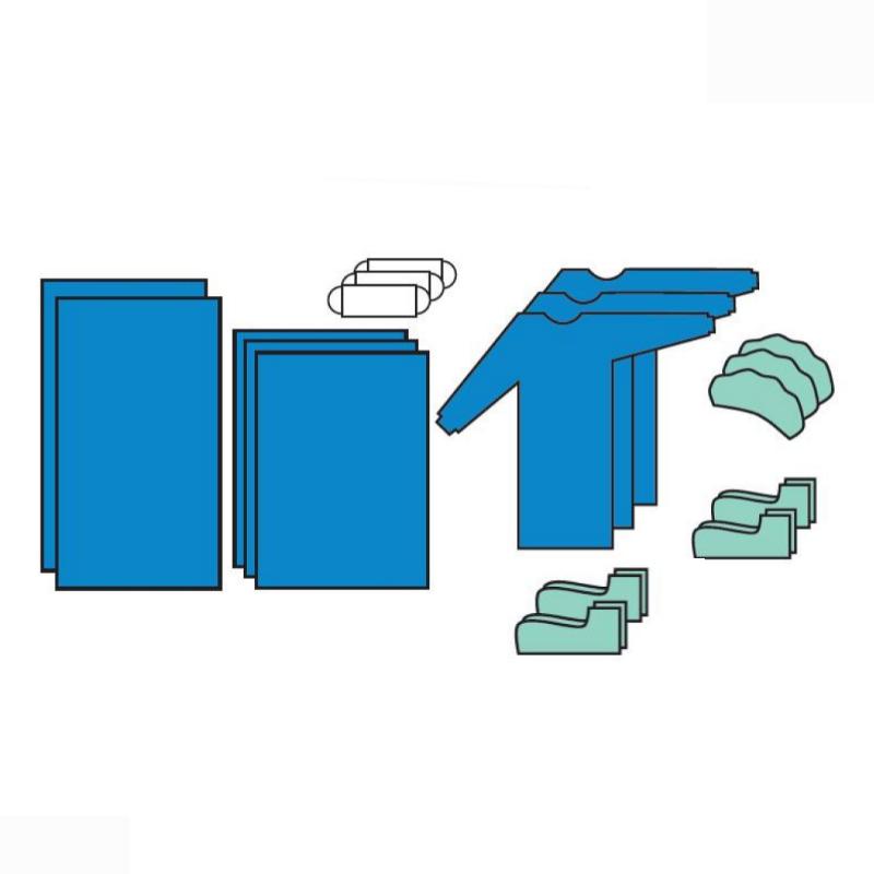 Комплект одягу та покриттів операційних хірургічний № 5/В, стерильний, одноразового використання,ТМ «АХІЛЛ»